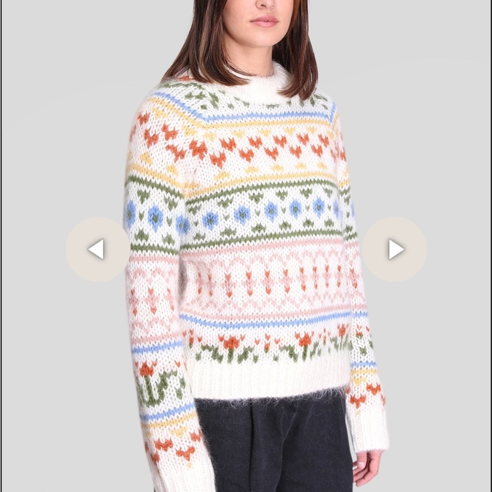 Samsoe Simone crewneck big knit Patterned Women's Sweater - Picture 6 of 13